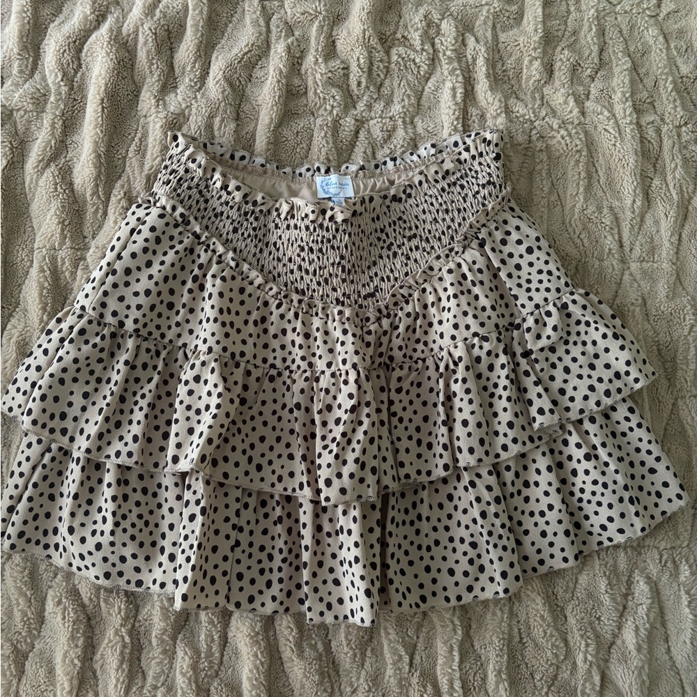 Blue Rain Black and White Skater Mini Skirt